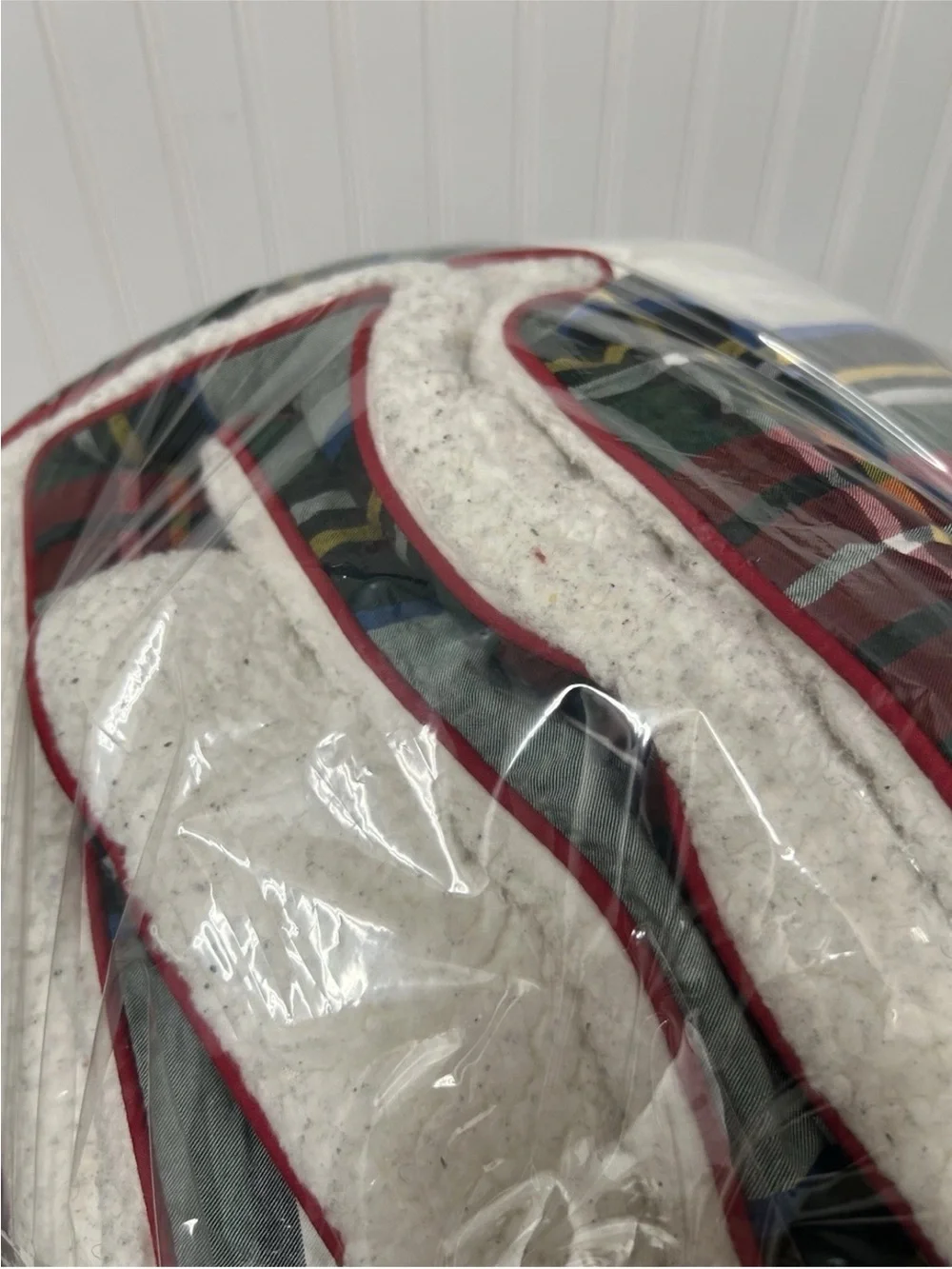 Pottery Barn Stewart Plaid King Comforter Sherpa Christmas Red Green